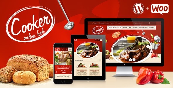 Cooker - Responsive Online Restaurant, Cafe Bar