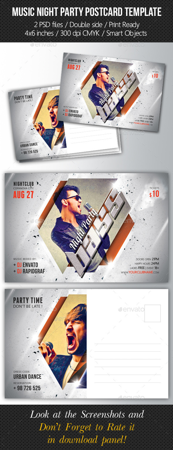 GraphicRiver Music Night Party Postcard Template V02 10290872 GraphicRiver Music Night Party Postcard Template V02 10290872