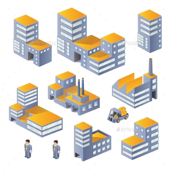 GraphicRiver Buildings in the Isometric 10291159 GraphicRiver Buildings in the Isometric 10291159