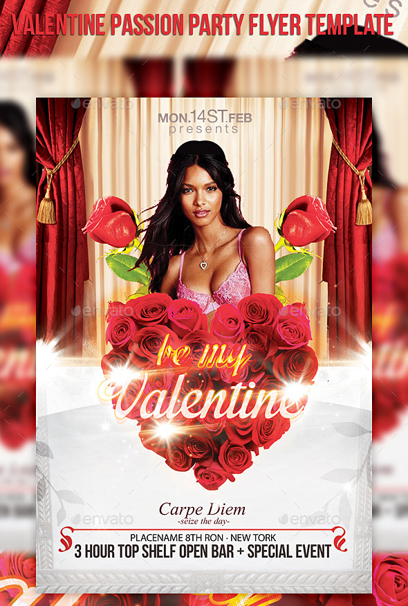 GraphicRiver Valentine Passion Party Flyer Template 10291387 GraphicRiver Valentine Passion Party Flyer Template 10291387