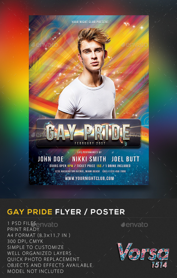 Gay Pride Flyer (Clubs & Parties)