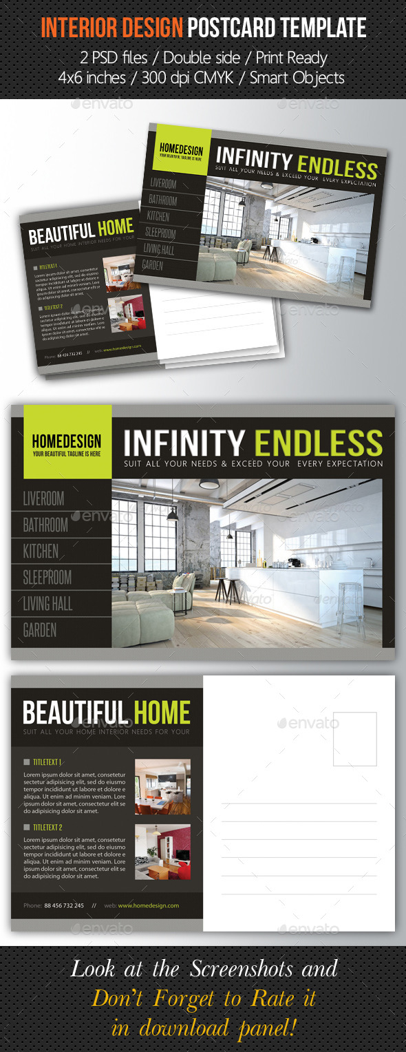 GraphicRiver Interior Design Postcard Template V04 10293699 GraphicRiver Interior Design Postcard Template V04 10293699