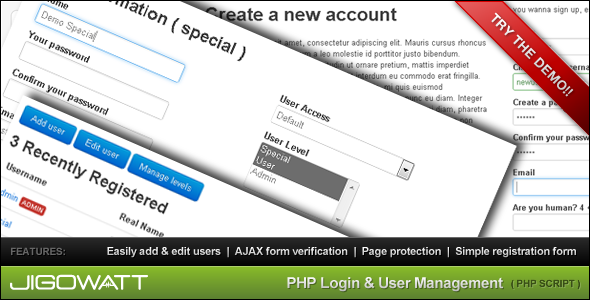 PHP Login & User Management - CodeCanyon Item for Sale