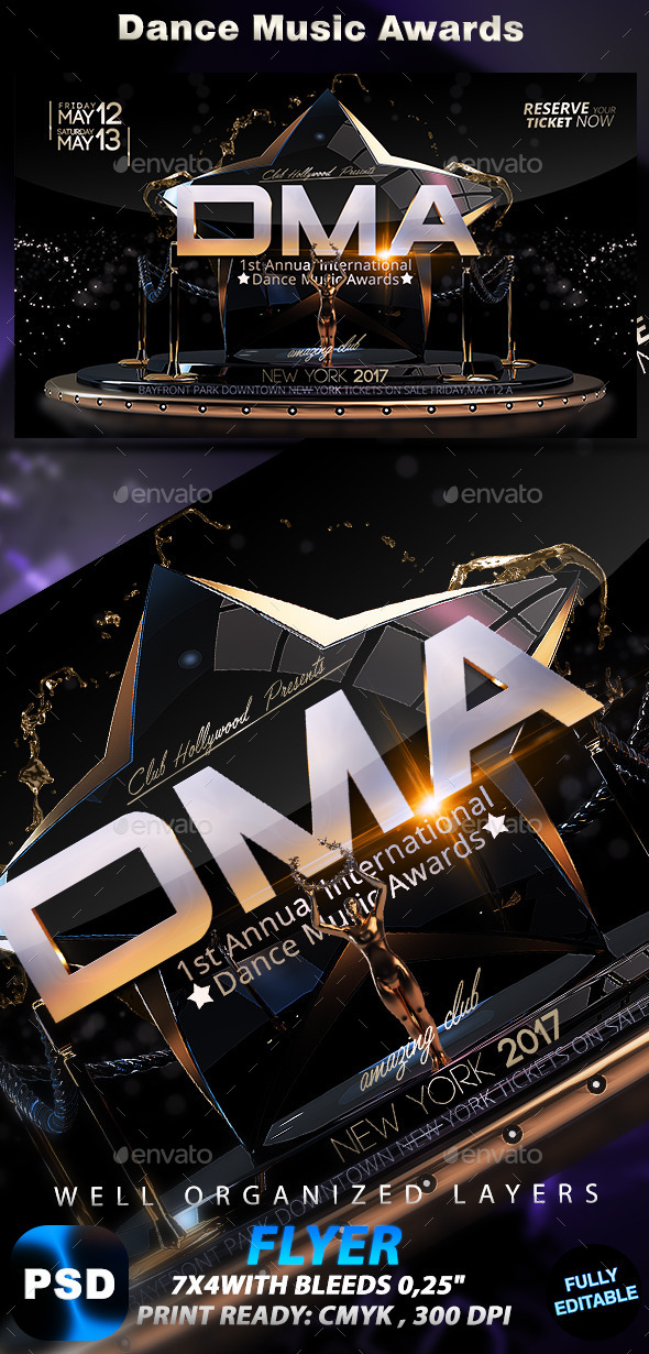GraphicRiver Dance Music Awards 10297430 GraphicRiver Dance Music Awards 10297430