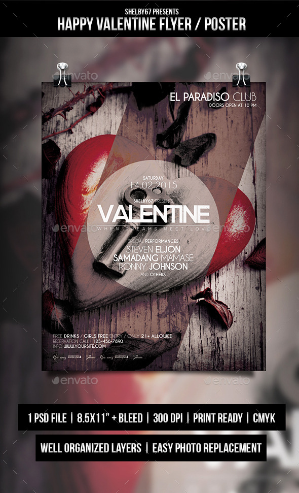 GraphicRiver Happy Valentine Flyer Poster 10297676 GraphicRiver Happy Valentine Flyer Poster 10297676