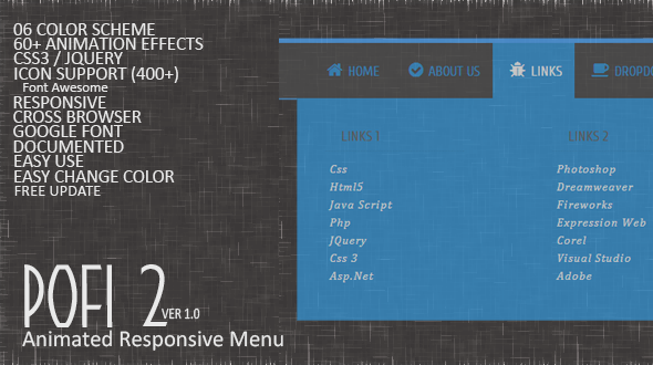 CodeCanyon Pofi 2 Responsive Animated Menu 10297707 CodeCanyon Pofi 2 Responsive Animated Menu 10297707