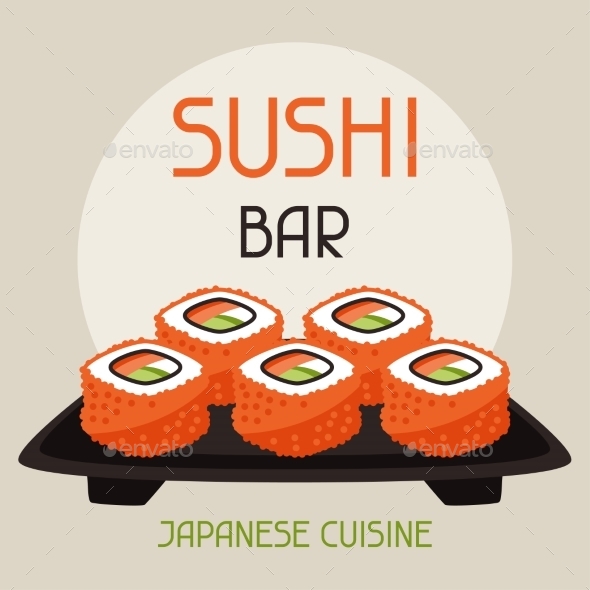 GraphicRiver Background with Sushi 10298669 GraphicRiver Background with Sushi 10298669