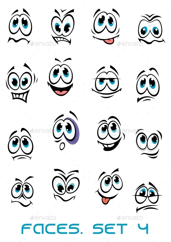 GraphicRiver Cartoon Faces Set 10299252 GraphicRiver Cartoon Faces Set 10299252