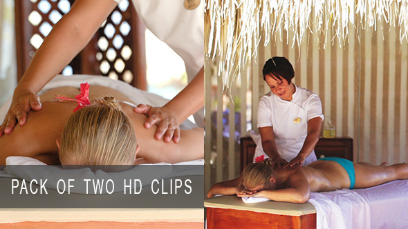 Relaxing Massage at Beauty Spa on Beach Relaxing Massage at Beauty Spa on Beach