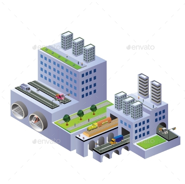 GraphicRiver Isometric Buildings 10300079 GraphicRiver Isometric Buildings 10300079