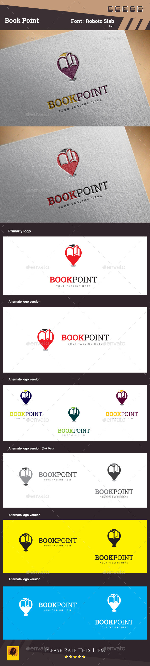 Book Point Logo Template