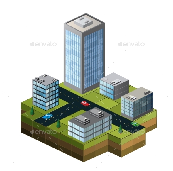 GraphicRiver Isometric Buildings 10300231 GraphicRiver Isometric Buildings 10300231