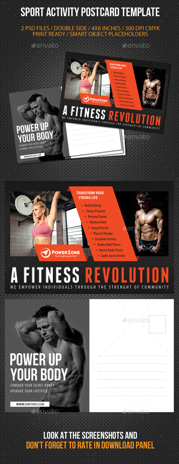 GraphicRiver Sport Activity Postcard Template V07 10301988 GraphicRiver Sport Activity Postcard Template V07 10301988