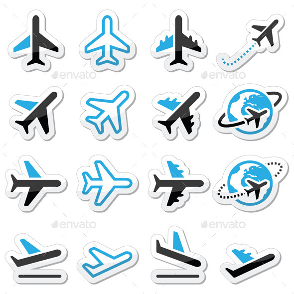 GraphicRiver Plane Icons 10302237 GraphicRiver Plane Icons 10302237