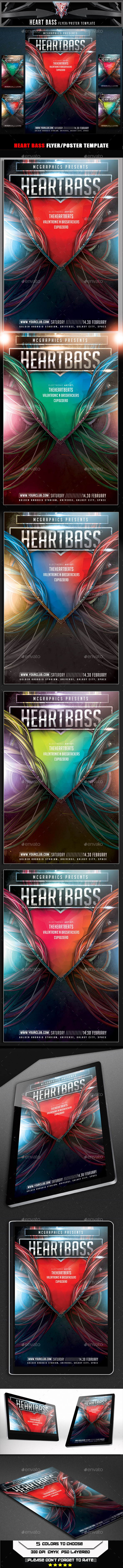 GraphicRiver Heart Bass Flyer Template 10303748 GraphicRiver Heart Bass Flyer Template 10303748
