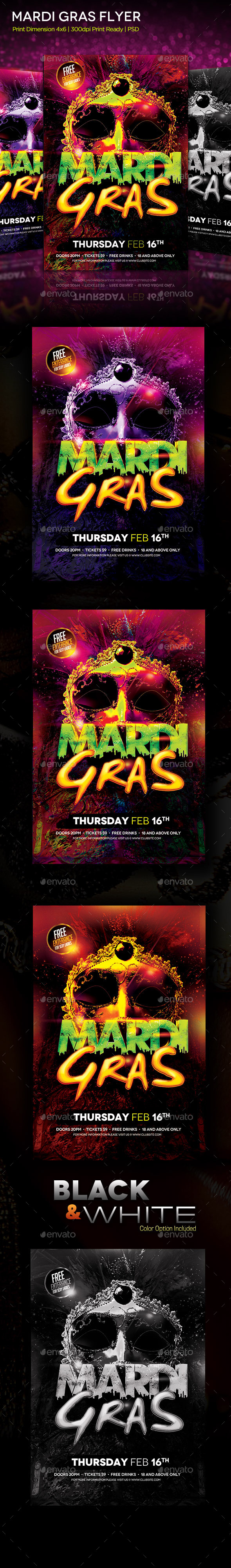 GraphicRiver Mardi Gras Flyer 10305112 GraphicRiver Mardi Gras Flyer 10305112