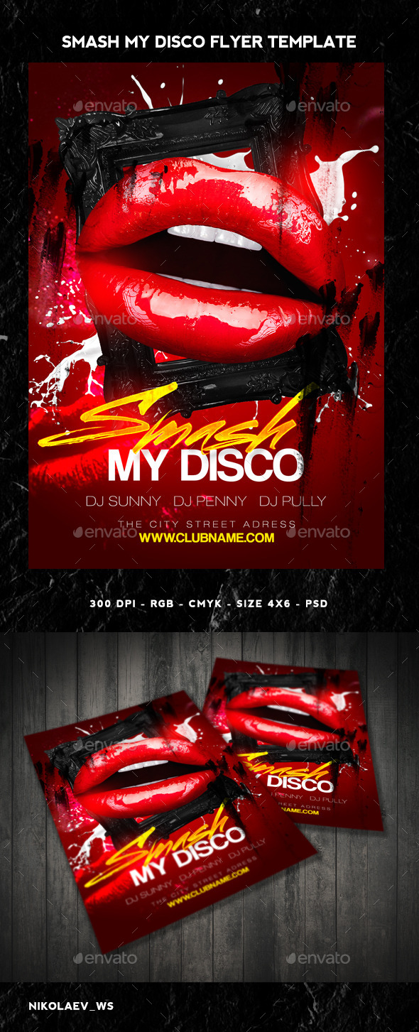 GraphicRiver Smash my Disco Flyer 10305307 GraphicRiver Smash my Disco Flyer 10305307