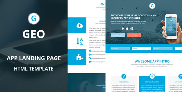 ThemeForest GEO Responsive HTML5 App Landing Template 10237534 ThemeForest GEO Responsive HTML5 App Landing Template 10237534