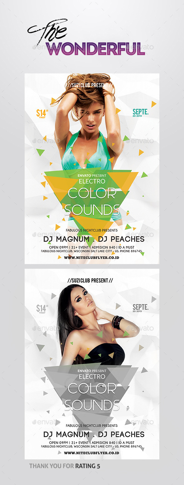 Color Sounds Party Flyer Color Sounds Party Flyer