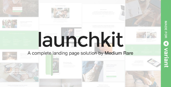Launchkit Landing Page Template with Page Builder - Marketing Corporate