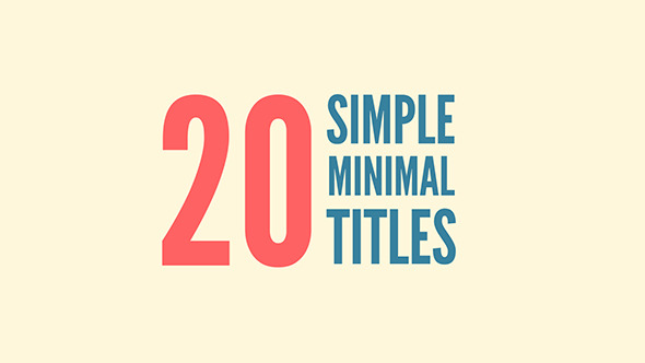 20 Simple Minimal Titles 10307405 - Free Download