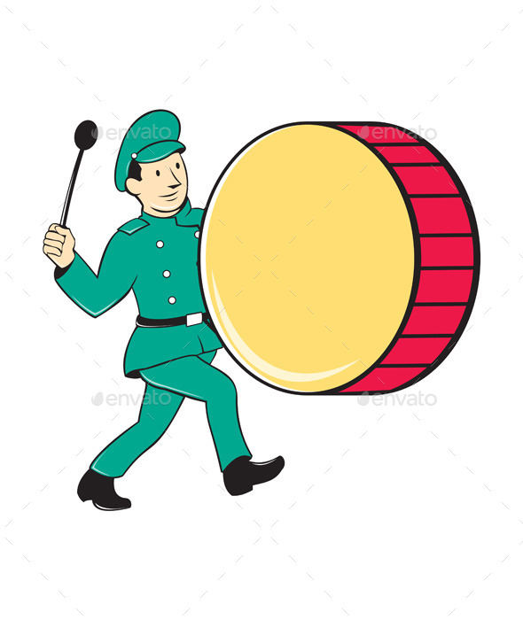 GraphicRiver Marching Band Drummer Beating Drum 10307731 GraphicRiver Marching Band Drummer Beating Drum 10307731