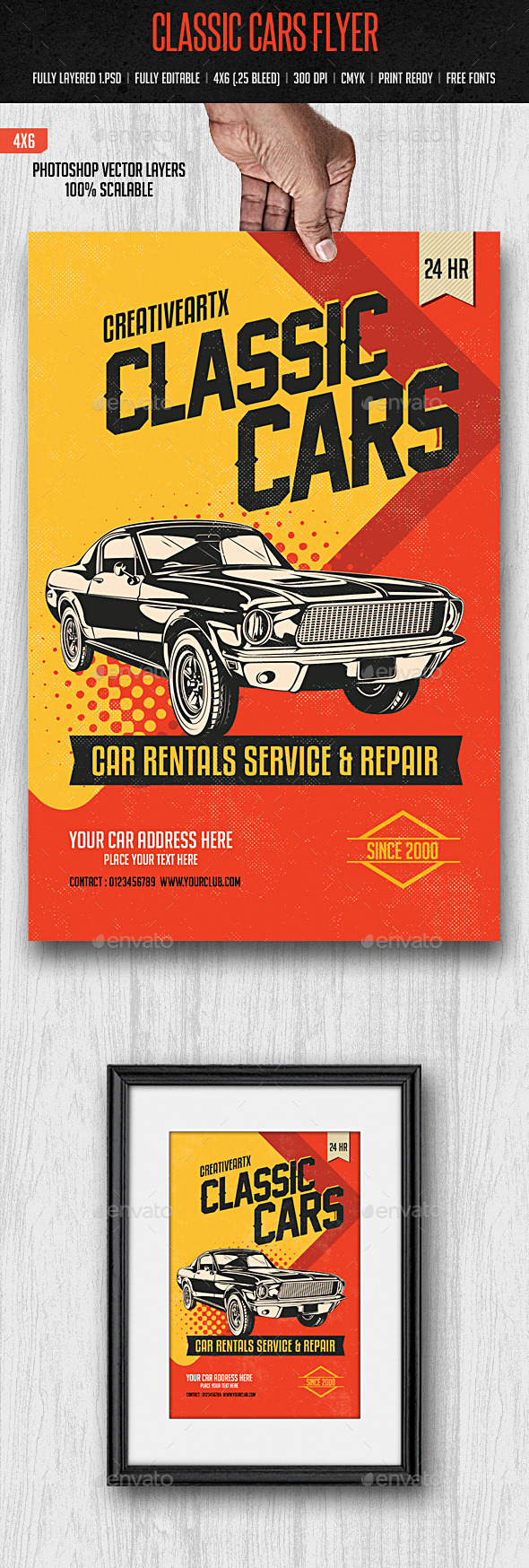 GraphicRiver Classic Cars Flyer 10308449 GraphicRiver Classic Cars Flyer 10308449