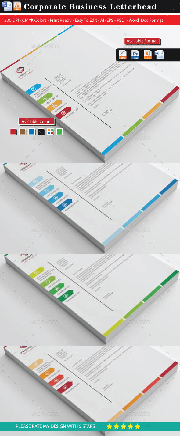 Colourful Business Letterheads Updated Colourful Business Letterheads Updated