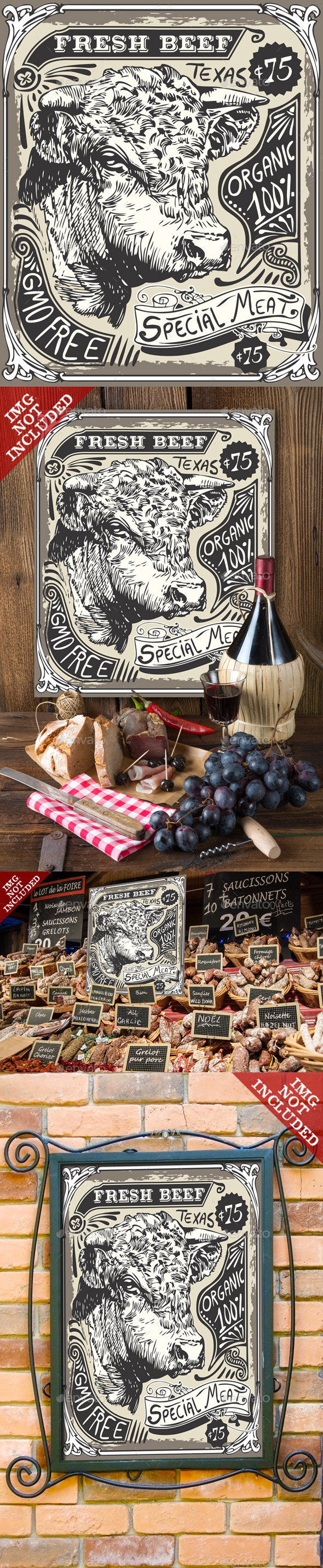 GraphicRiver Vintage Beef Advertising Page 10310126 GraphicRiver Vintage Beef Advertising Page 10310126