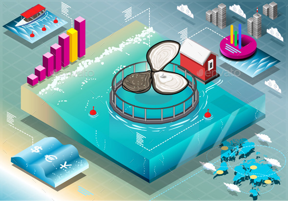GraphicRiver Isometric Infographic of Breeding Oysters 10310129 GraphicRiver Isometric Infographic of Breeding Oysters 10310129