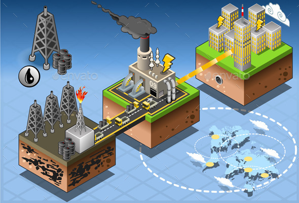 GraphicRiver Isometric Infographic Petroleum Energy Harvesting 10310201 GraphicRiver Isometric Infographic Petroleum Energy Harvesting 10310201