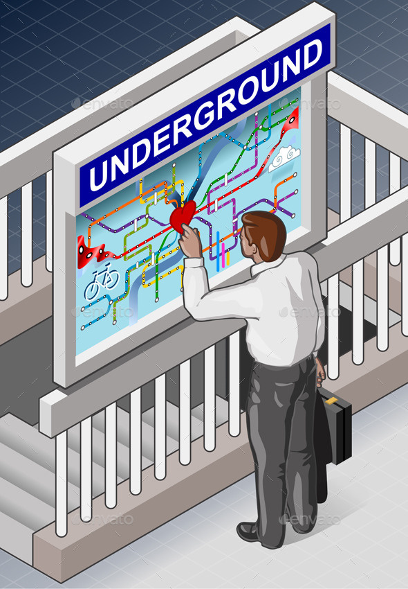 Isometric Underground Map (Travel)