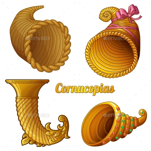 GraphicRiver Set of Empty Cornucopias 10310925 GraphicRiver Set of Empty Cornucopias 10310925