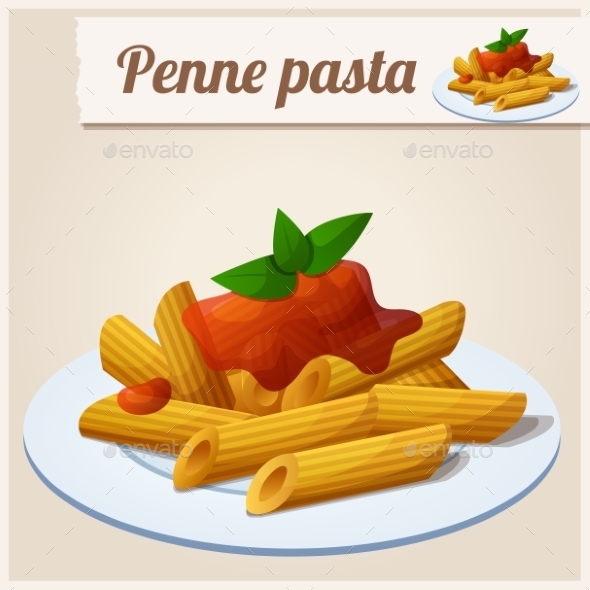 GraphicRiver Penne Pasta with Tomato Sauce 10311042 GraphicRiver Penne Pasta with Tomato Sauce 10311042