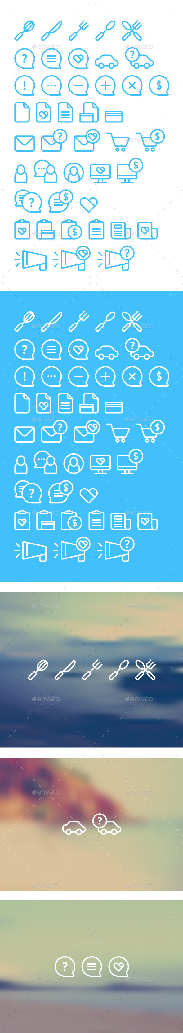 GraphicRiver Cleanse Icons Set on Blurred Background 10311355 GraphicRiver Cleanse Icons Set on Blurred Background 10311355