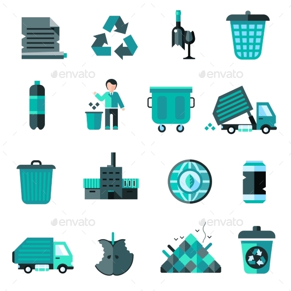 Garbage Icons Set (Miscellaneous)