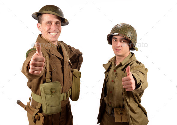 an English soldier and an American soldier are OK (Misc) Photo Download