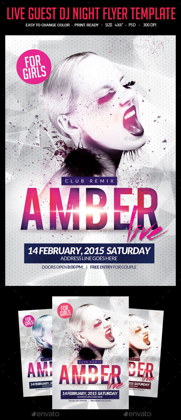 GraphicRiver Live Guest Dj Night Flyer Template 10316334 GraphicRiver Live Guest Dj Night Flyer Template 10316334