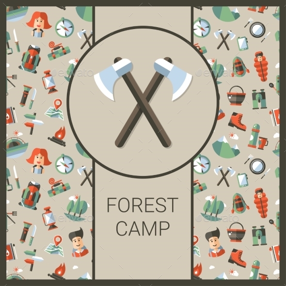 GraphicRiver Camping Illustrations 10316780 GraphicRiver Camping Illustrations 10316780