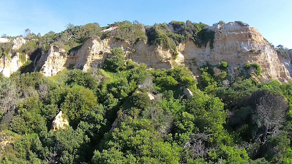 Aerial View Flying up a Sandstone Hill Aerial View Flying up a Sandstone Hill