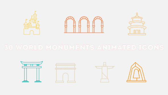 World Monuments Animated Icons Pack World Monuments Animated Icons Pack