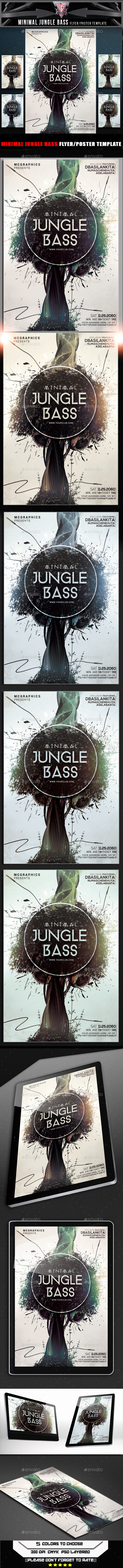 GraphicRiver Minimal Jungle Bass Flyer Template 10317842 GraphicRiver Minimal Jungle Bass Flyer Template 10317842