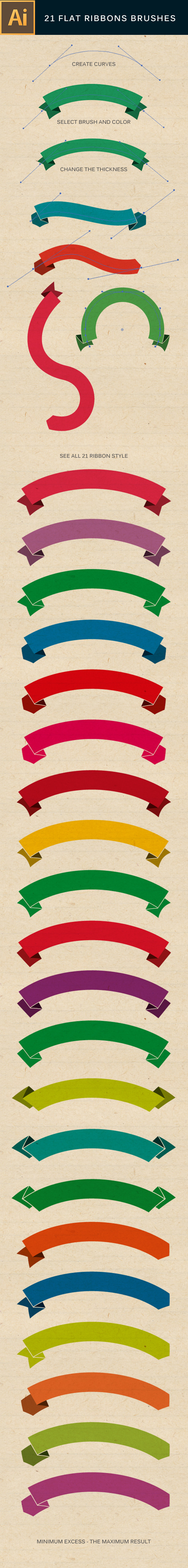 GraphicRiver 21 Flat Ribbons Brushes Set 10317957 GraphicRiver 21 Flat Ribbons Brushes Set 10317957