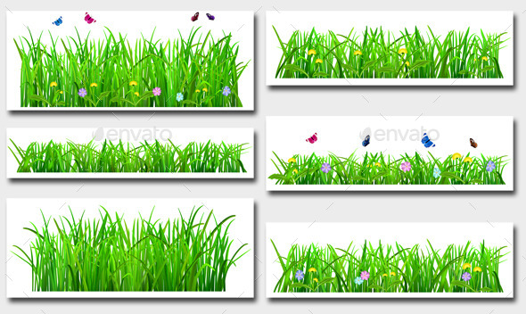 GraphicRiver Set of Green Grass 10319048 GraphicRiver Set of Green Grass 10319048