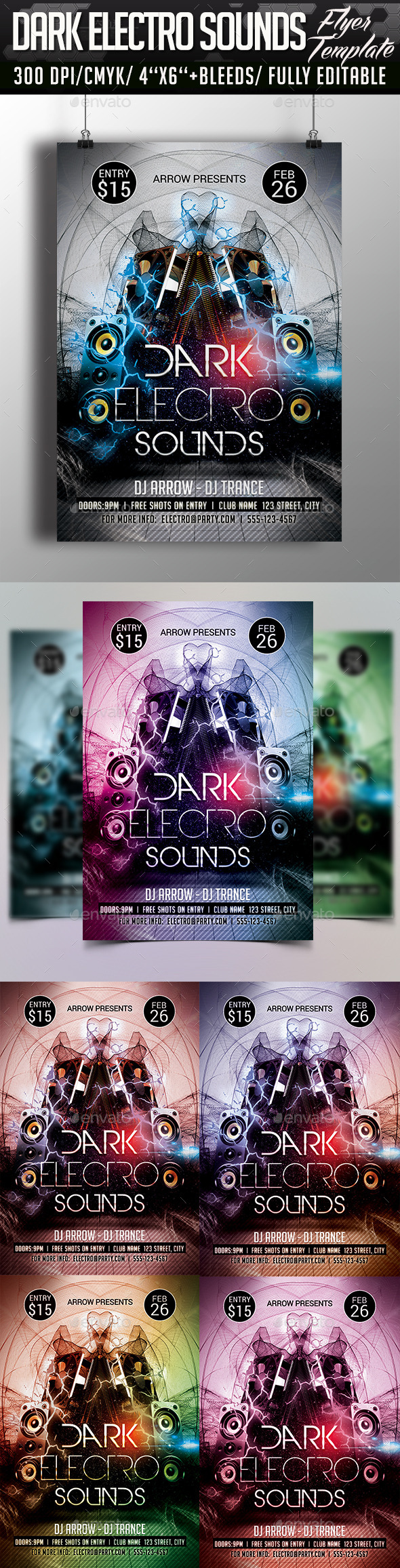 GraphicRiver Dark Electro Sounds Flyer Template 10320194 GraphicRiver Dark Electro Sounds Flyer Template 10320194