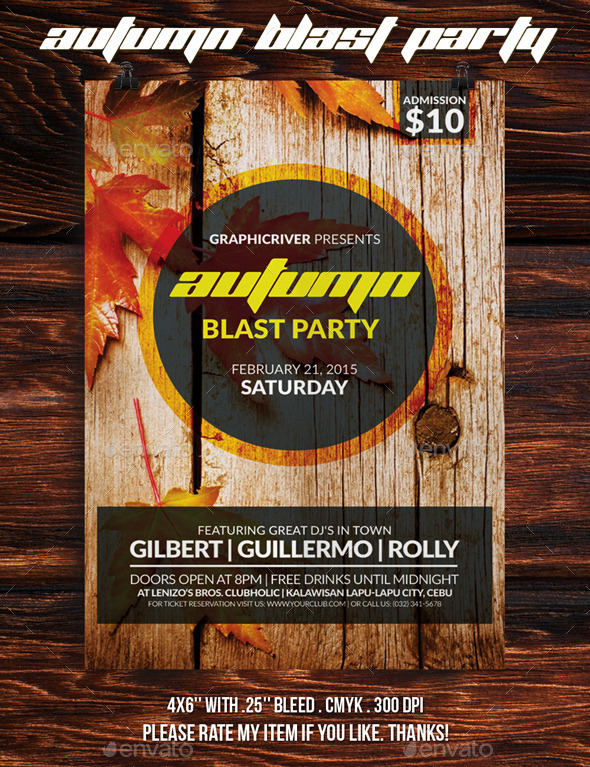 GraphicRiver Autumn Blast Party Flyer 10320246 GraphicRiver Autumn Blast Party Flyer 10320246