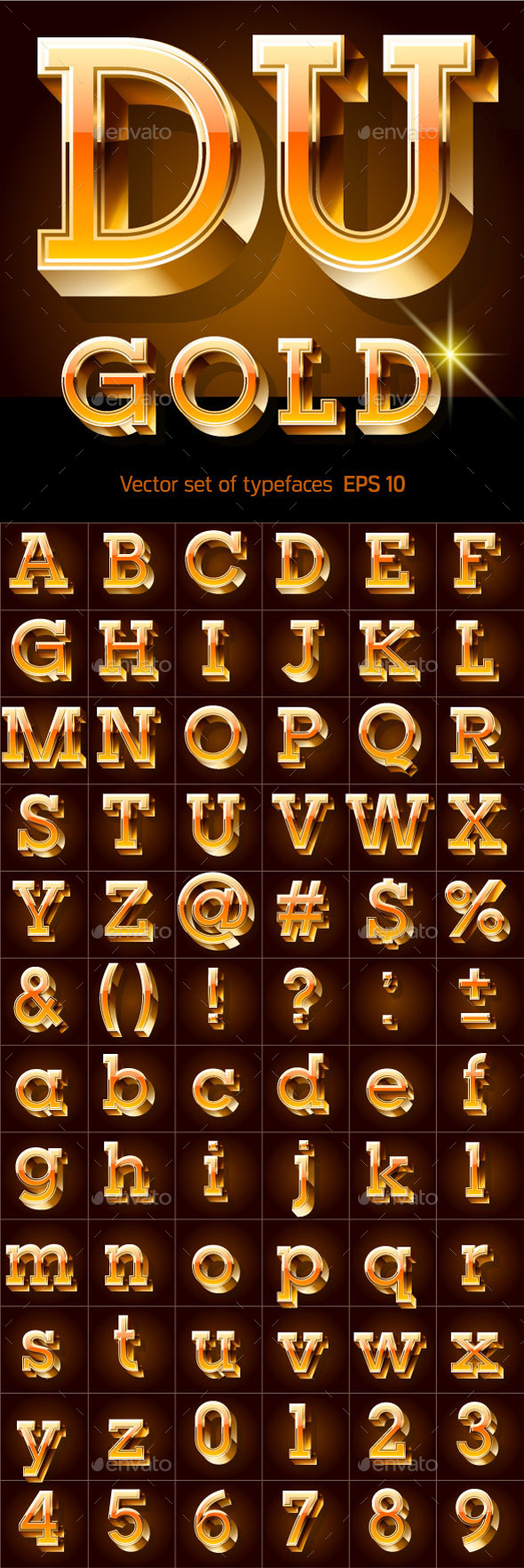 GraphicRiver Illustration of Golden 3D Alphabet 10320631 GraphicRiver Illustration of Golden 3D Alphabet 10320631