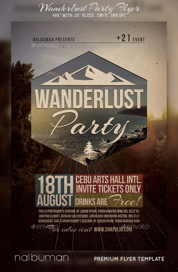 Wanderlust Party Flyer (Flyers)