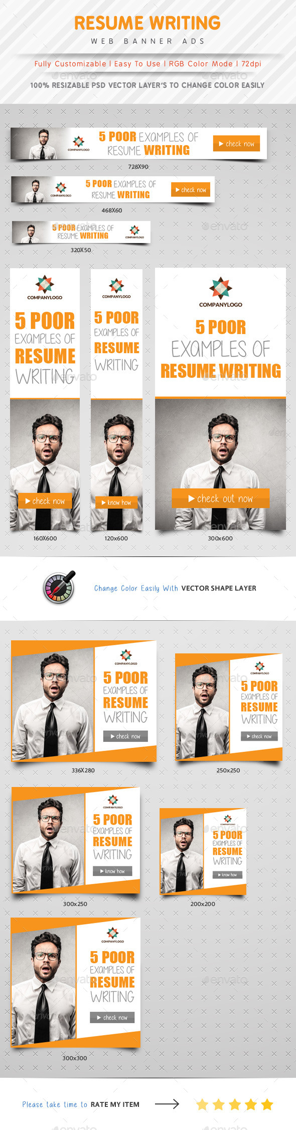 Resume Writing Web Banner Ads (Banners & Ads)