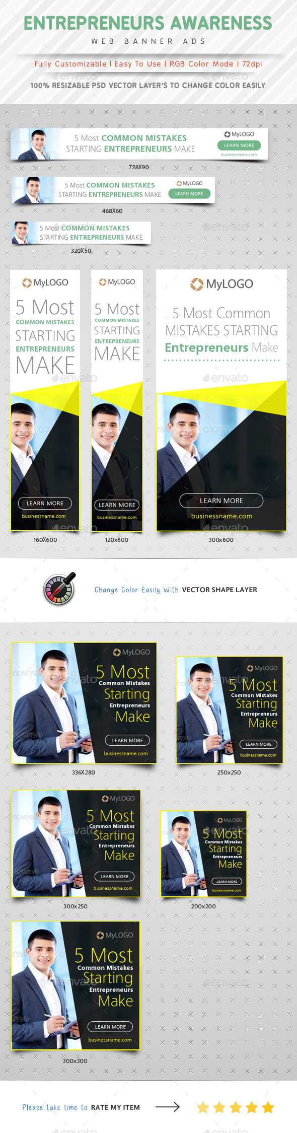 Entrepreneurs Awareness Web Banner Ads (Banners & Ads)